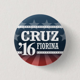 CRUZ FIORINA 2016 3 CM ROUND BADGE