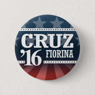 CRUZ FIORINA 2016 6 CM ROUND BADGE