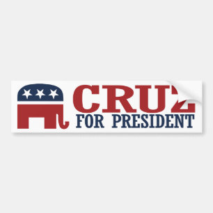 Cruz for President 2016 Elephant Bumper -.png Sticker