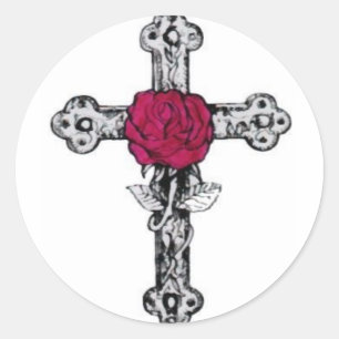 Cruz Rosacruz Classic Round Sticker