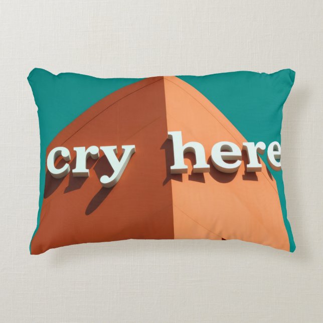 Cry Here Decorative Cushion (Front)