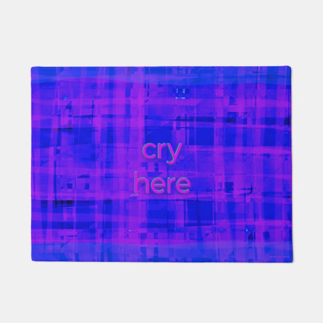 Cry Here Purple, Doormat (Front)