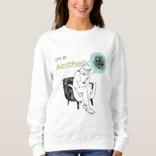 Cry in Aesthetics Sweatshirt – Emotional Art Sketc