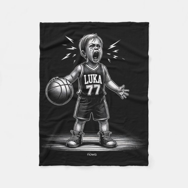 Cry Luka By Complaining And Yelling At The Referee Fleece Blanket (Front)