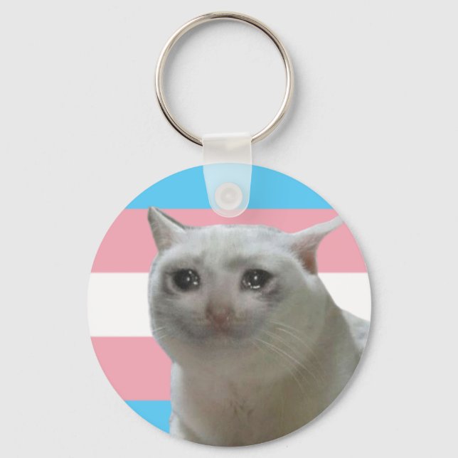 Crybaby Trans Pride Key Ring (Front)