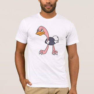 Crying Cute Ostrich Bird Tee Shirt Polo V Neck