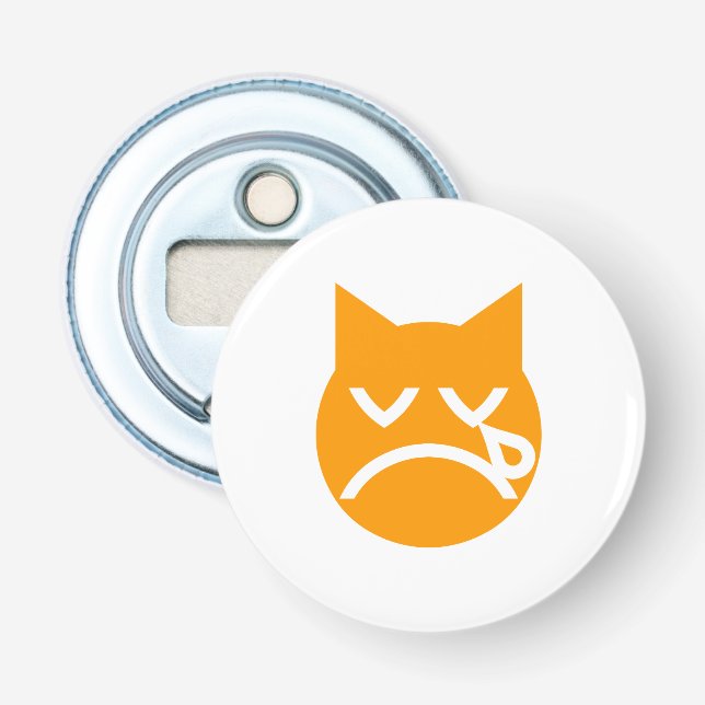 Crying Emoji Cat Bottle Opener (Front)