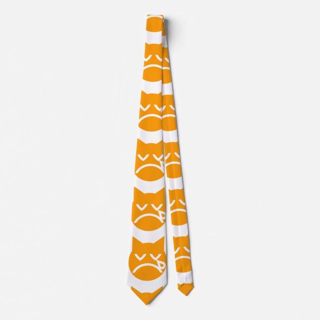 Crying Emoji Cat Tie (Front)