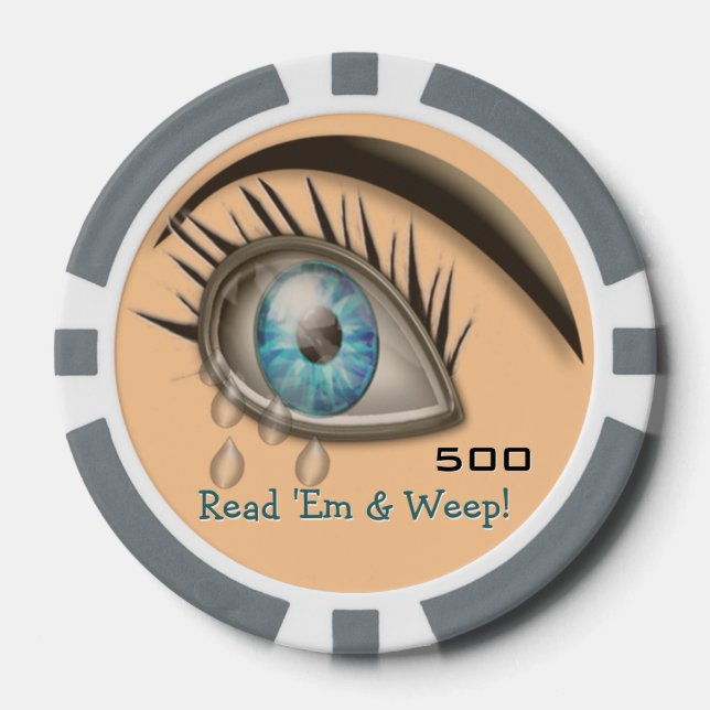 Crying Eye (Personalised) Poker Chips (Front)
