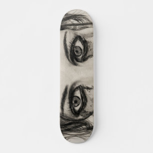 Crying girl - Drawing in pencil Skateboard