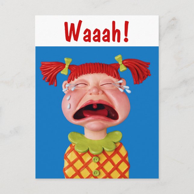 Crying Girl Postcard (Front)