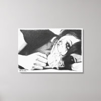 Crying girl with rose Surreal drawing art