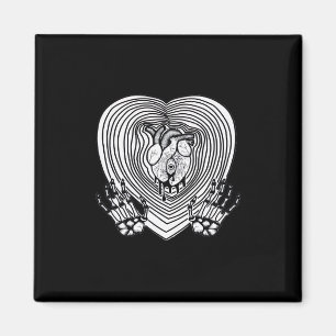 Crying Heart Classic - Skeleton Hands Heart Magnet