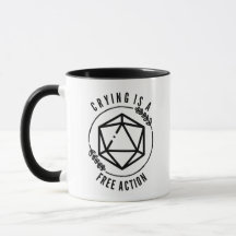 Crying is a Free Action Mug