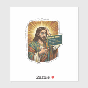 Crying Jesus Syntax Error Coding Programmer Softwa