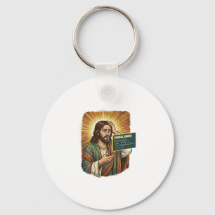 Crying Jesus Syntax Error Coding Programmer Softwa Key Ring