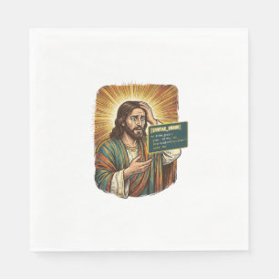 Crying Jesus Syntax Error Coding Programmer Softwa Napkin