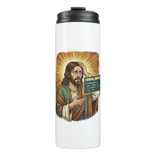Crying Jesus Syntax Error Coding Programmer Softwa Thermal Tumbler