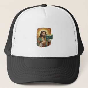 Crying Jesus Syntax Error Coding Programmer Softwa Trucker Hat