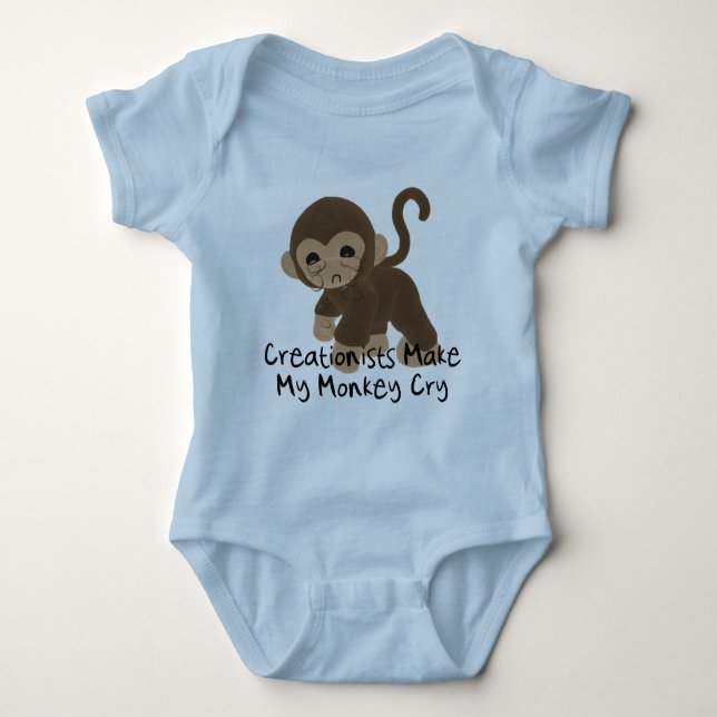 Crying Monkey Baby Bodysuit (Front)