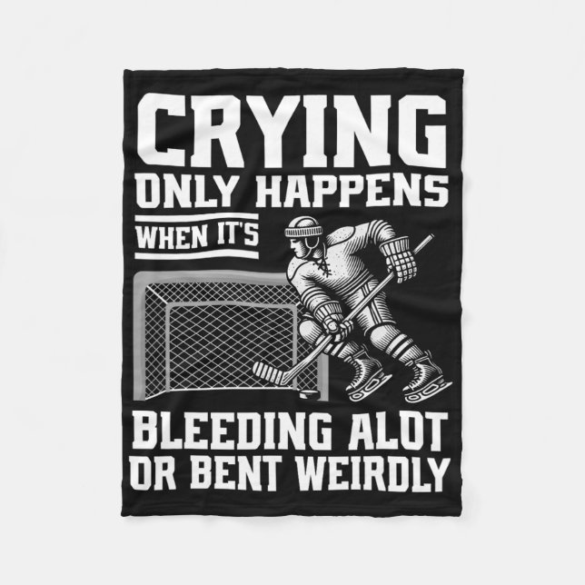 Crying Only Happens When It's Bleeding Alot Or Ben Fleece Blanket (Front)
