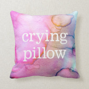 Crying pillow ~ watercolor tears
