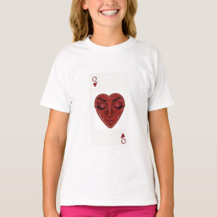 Crying Queen of Hearts Surreal Playing Card Design T-Shirt