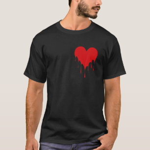 Crying Red Heart Valentine's Day Love Men Women T-Shirt