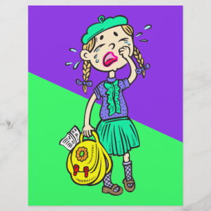 Crying School Girl Flyer