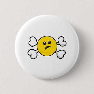 crying Skull and Crossbones 6 Cm Round Badge