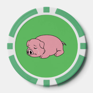 Crying Weeping Pink Pig Piglet Card Mug Pillow Pin Poker Chips