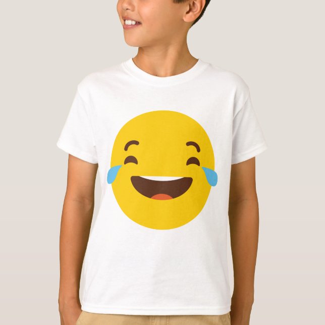 Crying with laugher emoji T-Shirt (Front)