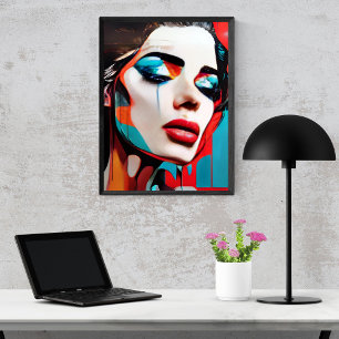 Crying Woman Pop Art Poster