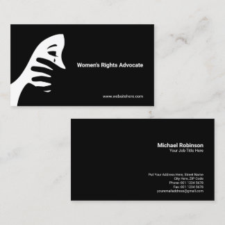 Crying Woman | Women's Rights Business Card