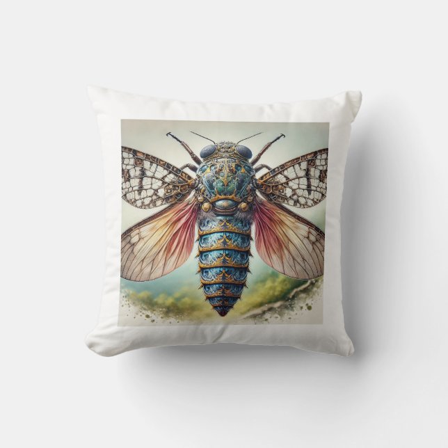 Cryptaspasma Insect 050824IREF231 - Watercolor Cushion (Front)