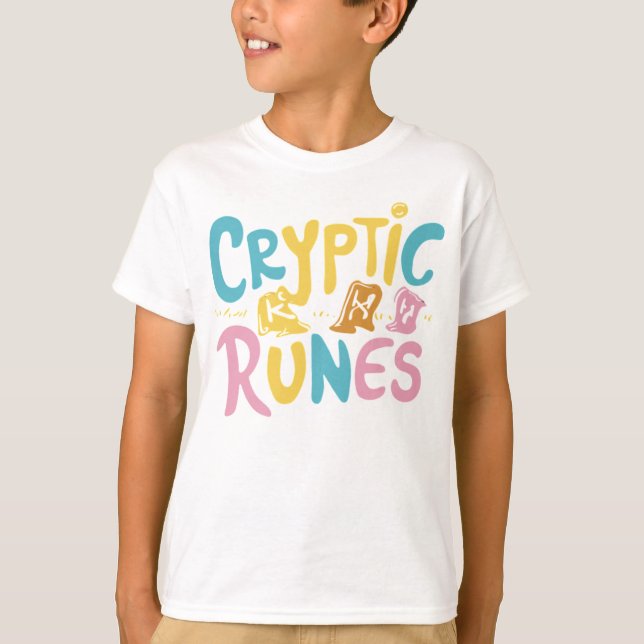 👕🧺 Cryptic Runes T-Shirt Design Collection 🧺👕 (Front)
