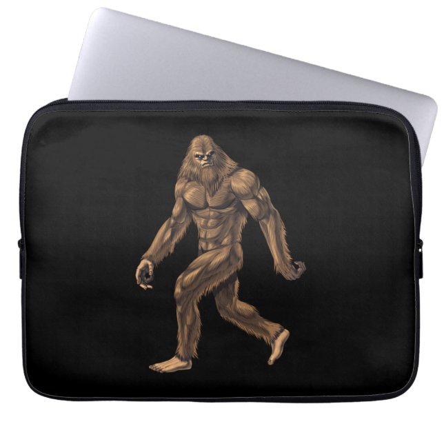 Cryptid Creature Bigfoot Laptop Sleeve (Front)