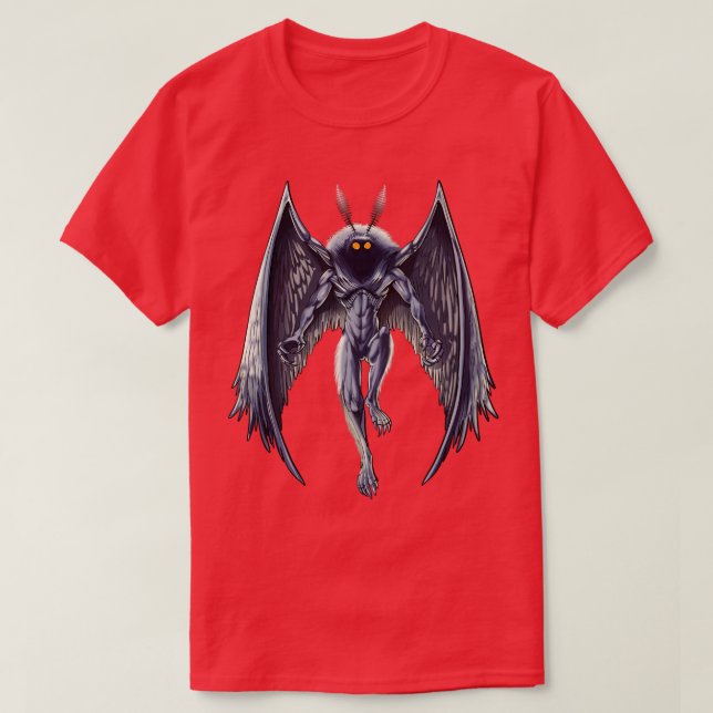 Cryptid Creature Mothman T-Shirt (Design Front)