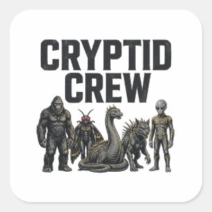 Cryptid Crew — Bigfoot Mothman Nessie Sticker