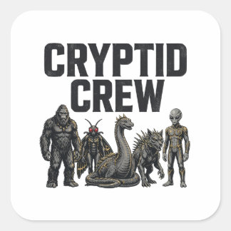 Cryptid Crew — Bigfoot Mothman Nessie Sticker