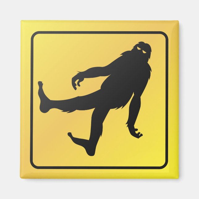 Cryptid Crossing Bigfoot Magnet (Front)