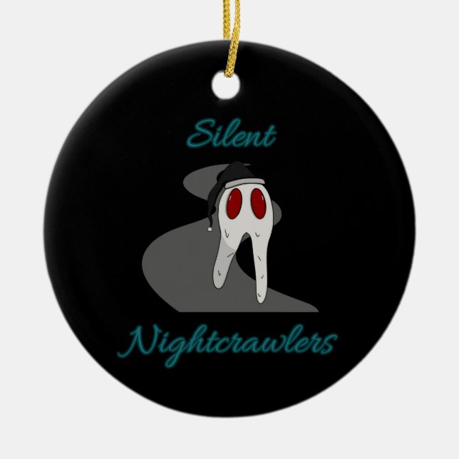 Cryptid Fresno Nightcrawlers Ceramic Tree Decoration (Front)