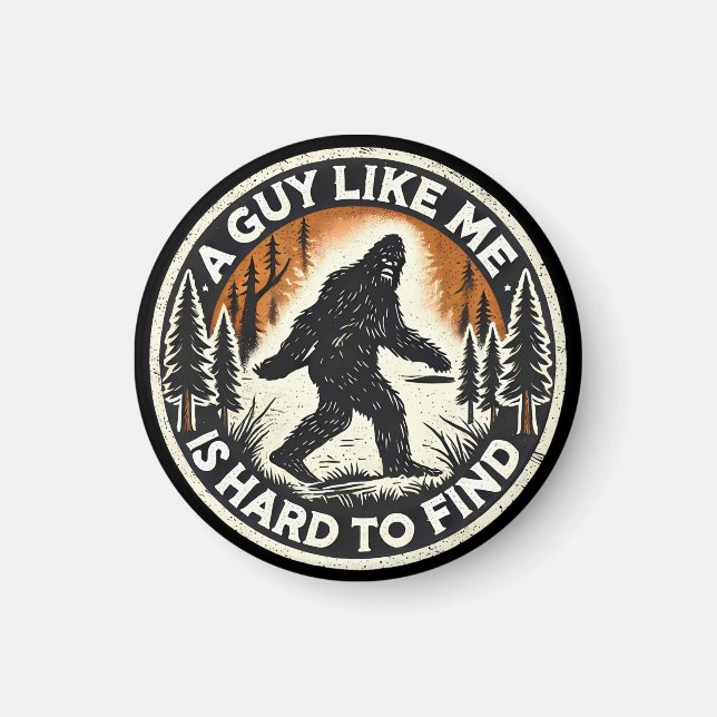 Cryptid Sasquatch Bigfoot Forest Adventure Magnet (Front)