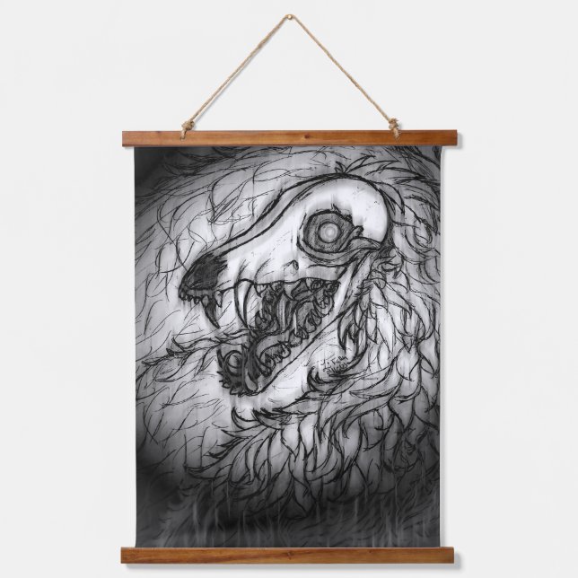 Cryptid: Snow Wasset Sketch  Hanging Tapestry (Front)