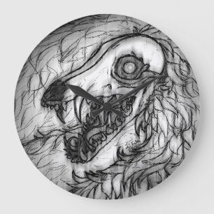 Cryptid: Snow Wasset Sketch  Large Clock