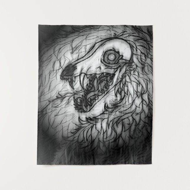 Cryptid: Snow Wasset Sketch  Tapestry (Front)