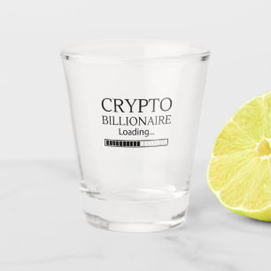 Crypto billionaire loading funny online trading shot glass