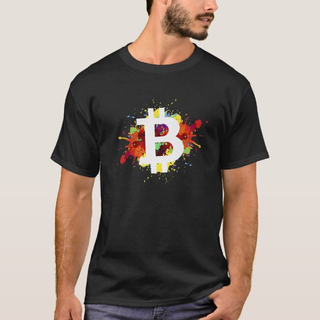 Crypto Bitcoin Art Cryptocurrency BTC Hodler Graph T-Shirt (Front)