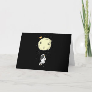 Crypto Bitcoin Astronaut schaukelt am Mond Card