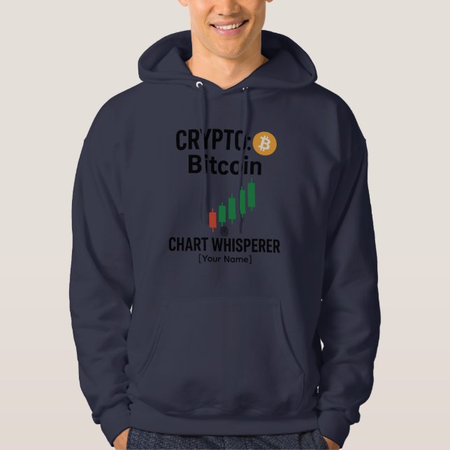 Crypto Bitcoin Chart Whisperer Trader Hoodie (Front)